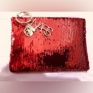 NARS Red Sequin Cosmetic Pouch with Logo Charm